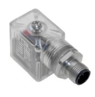 SOLENOID VALVE ADAPTOR&lt;br&gt;FORM B IND 2+G/4 PIN M12 MALE 250VAC (GY)